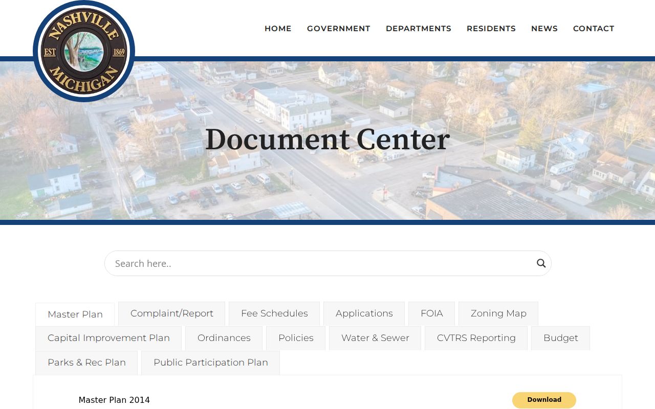 Nashville ordinance and document center page for local rule research